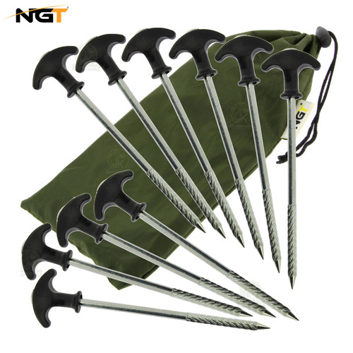 Ngt bivvy pegs heavy duty - heavy,