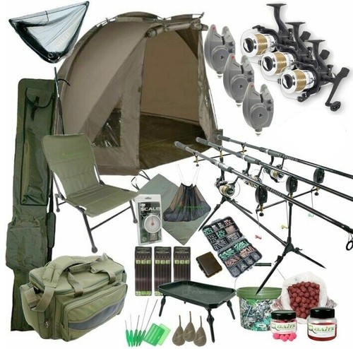 Rod carp set with - 3, bivvy